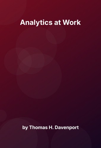 Cover for Analytics at Work