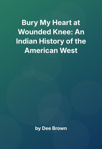 Cover for Bury My Heart at Wounded Knee: An Indian History of the American West