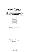 Book cover of Business Adventures: Strategic Insights for Modern Professionals by John Brooks