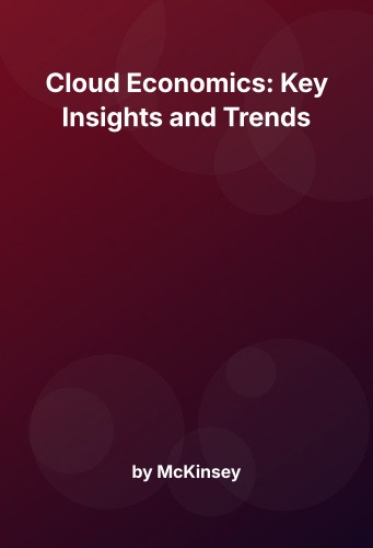 Cover for Cloud Economics: Key Insights and Trends