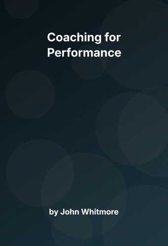 Cover for Coaching for Performance