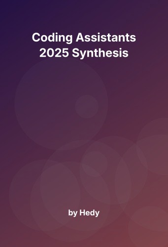 Cover for Coding Assistants 2025 Synthesis