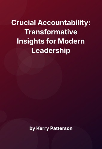 Cover for Crucial Accountability: Transformative Insights for Modern Leadership