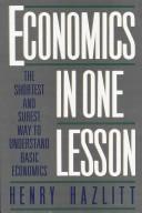 Book cover of Economics in One Lesson by Henry Hazlitt