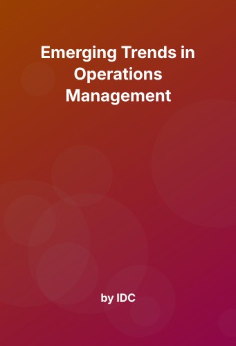 Cover for Emerging Trends in Operations Management