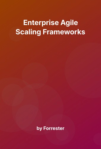 Cover for Enterprise Agile Scaling Frameworks