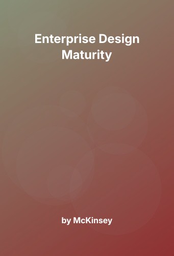 Cover for Enterprise Design Maturity