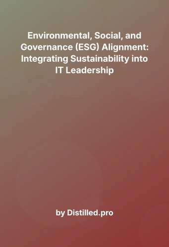 Cover for Environmental, Social, and Governance (ESG) Alignment: Integrating Sustainability into IT Leadership