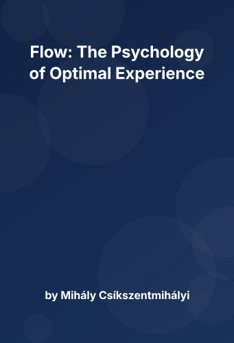 Cover for Flow: The Psychology of Optimal Experience