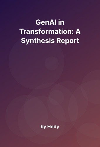 Cover for GenAI in Transformation: A Synthesis Report