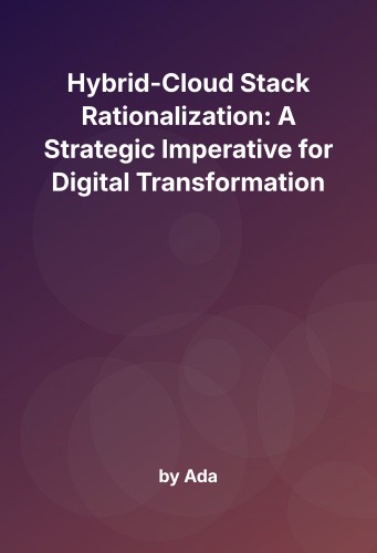 Cover for Hybrid-Cloud Stack Rationalization: A Strategic Imperative for Digital Transformation