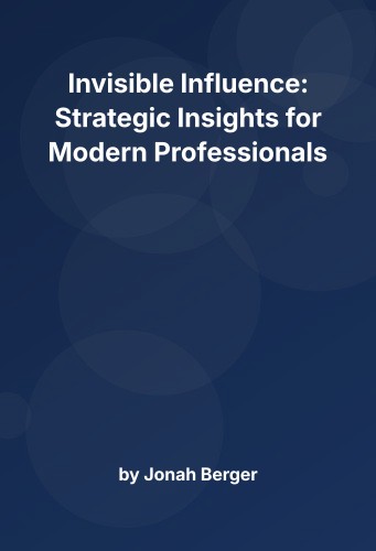 Cover for Invisible Influence: Strategic Insights for Modern Professionals