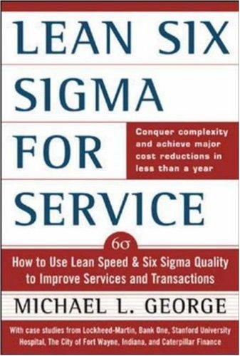 Book cover of Lean Six Sigma for Service by Michael L. George