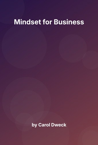 Cover for Mindset for Business