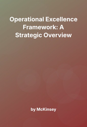 Cover for Operational Excellence Framework: A Strategic Overview