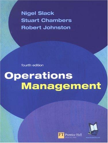 Book cover of Operations Management by Nigel Slack
