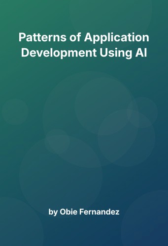 Cover for Patterns of Application Development Using AI