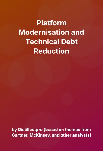 Cover for Platform Modernisation and Technical Debt Reduction