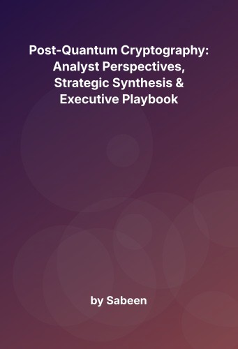 Cover for Post-Quantum Cryptography: Analyst Perspectives, Strategic Synthesis & Executive Playbook