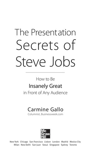 Book cover of Presentation Secrets of Steve Jobs by Carmine Gallo