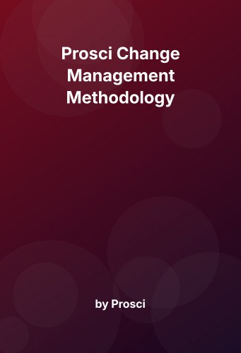 Cover for Prosci Change Management Methodology