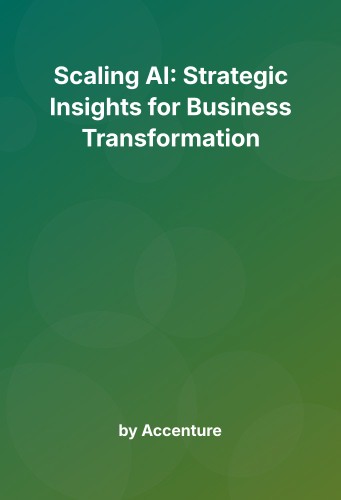 Cover for Scaling AI: Strategic Insights for Business Transformation