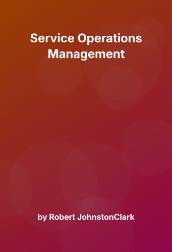 Cover for Service Operations Management