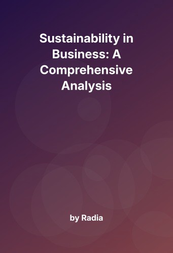 Cover for Sustainability in Business: A Comprehensive Analysis