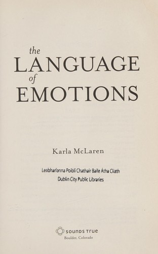 Book cover of The Language of Emotions by Karla McLaren