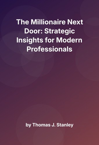 Cover for The Millionaire Next Door: Strategic Insights for Modern Professionals