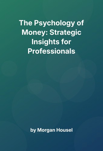 Cover for The Psychology of Money: Strategic Insights for Professionals