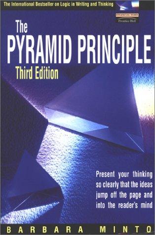Book cover of The Pyramid Principle by Barbara Minto