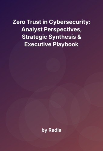 Cover for Zero Trust in Cybersecurity: Analyst Perspectives, Strategic Synthesis & Executive Playbook